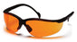 Venture II Safety Glasses with Black Frame and Orange Lens