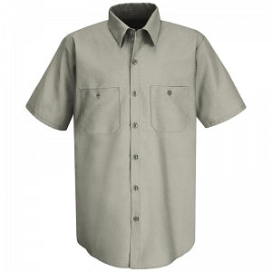 Vf Workwear-Div / Vf Imagewear (W) Men's Short Sleeve Cotton Work Shirts - Men's Short-Sleeve Wrinkle-Resistant 100% Cotton Work Shirt, Graphite Gray, Size 4XL - SC40GG4XL