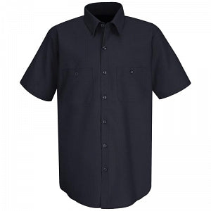 Vf Workwear-Div / Vf Imagewear (W) Men's Short Sleeve Cotton Work Shirts - Men's Short-Sleeve Wrinkle-Resistant 100% Cotton Work Shirt, Navy, Size M - SC40NVM