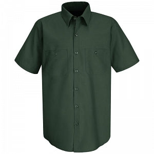Vf Workwear-Div / Vf Imagewear (W) Men's Short Sleeve Cotton Work Shirts - Men's Short-Sleeve Wrinkle-Resistant 100% Cotton Work Shirt, Spruce Green, Size L - SC40SGL