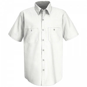 Vf Workwear-Div / Vf Imagewear (W) Men's Short Sleeve Cotton Work Shirts - Men's Short-Sleeve Wrinkle-Resistant 100% Cotton Work Shirt, White, Size M - SC40WHM