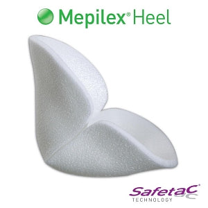 Molnlycke Mepilex Heel Absorbent Foam - Mepilex Heel Self-Adherent Soft Silicone and Absorbent Foam Dressing, 5" x 8" (13 x 20 cm) - 288100