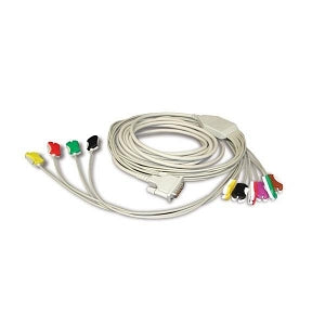 Schiller America 10-Lead Stress ECG / EKG Patient Cable - Stress Cable with Clip, 10-Lead, 2 m - 2.400116S