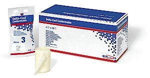 BSN Medical Delta-Cast Conformable Polyester Cast Tape - Delta-Cast Conformable Polyester Cast Tape, Fiberglass Free, Black, 3" x 4 yd. - 7213