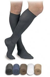 FLA Orthopedics Men's 15-20 mm Hg Dress Socks - Men's Dress Knee Socks, Black, Size L, 15-20 mmHg - H2563