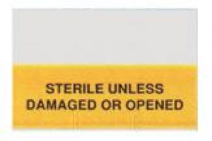 SPS Medical Load Recordkeeping Labels - Paper "Sterile Unless..." Label, Yellow - SUD-010-Y