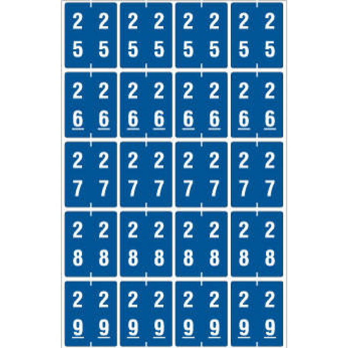Ames Compatible Color-Code Label Mylar Coated For Durabilitynumeric Double Digit Compatible Series 1 1/2"W X 1 7/8"H 20/Sheet