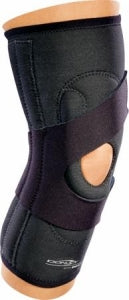 DJO Lateral "J" Slip-On Knee Brace - Black Neoprene Lateral J Knee Sleeve, Right, Size S - 11-0320-2-06060