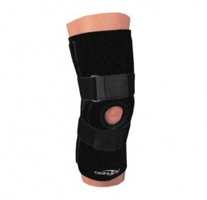 DJO Global Horseshoe Patella - Horseshoe Patella Support Knee Brace with Popliteal Cutout, Black, Size XL - 11-0344-5-06060