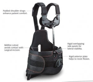 DJO Global DonJoy Back Brace II TLSO - Back Brace II TLSO, Size M (35" to 40" Waist) - 11-1585-3