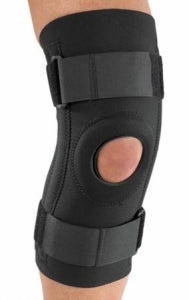 DJO Global Stabilized Knee Support - Stabilized Knee Support with Universal Buttress and Open Popliteal, Size L - 79-82757
