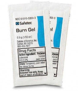 Safetec of America Burn Gel - First Aid Burn Gel, 0.9 g Pouch - 50003