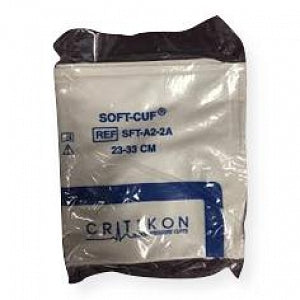 Medline ReNewal Reprocessed GE Blood Pressure Cuff - Blood Pressure Cuff with 2 Tubes, Size M, Soft - SFTA22AR