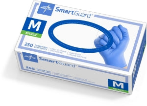 Medline SmartGuard Powder-Free Nitrile Exam Gloves - SmartGuard Powder-Free Nitrile Exam Gloves, Size M - SG312