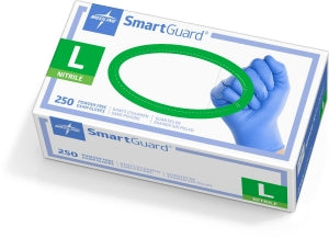 Medline SmartGuard Powder-Free Nitrile Exam Gloves - SmartGuard Powder-Free Nitrile Exam Gloves, Size L - SG313