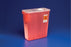 Cardinal Health Multipurpose Sharps Containers - Multipurpose Sharps Container with Hinged Lid, Red, 2 gal. - 8990SA