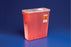 Cardinal Health Multipurpose Sharps Containers - Multipurpose Sharps Container with Hinged Lid, Red, 2 gal. - 8990SA