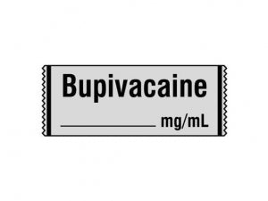 Shamrock Scientific Local Anesthetics Drug Labels - Anesthesia Label, Bupivacaine, mg / mL - SA-302