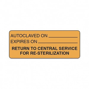 Shamrock Scientific Sterilization Expiration Info. Labels - LABEL STERILIZATION ORNG - SAE-1215