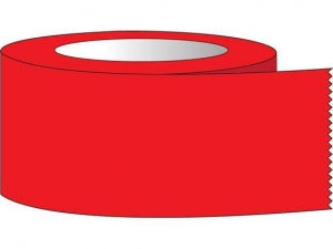 Shamrock Scientific Multipurpose Labeling Tape with 3" Core - Multipurpose Labeling Tape, 1" x 60 yd., Red - ST-100-4