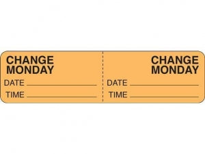 Shamrock Scientific Daily Intravenous Tubing Change Labels - Daily Intravenous IV Tubing Label for Daily Change, Monday, 500/Roll - PA-15-M