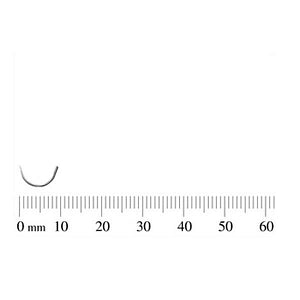 S Jackson SUPRAMID Nylon Monofilament Suture - Supramid Extra White Cable Suture with 1/2 Circle SH-2 Taper Point Needle, 18" Long, Size 3-0 - CP-30W
