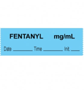 Brady Worldwide "FENTANYL MG / ML" Tapes - "Fentanyl mg / mL" Tape, Light Blue, 1/2" x 500" - 59726111
