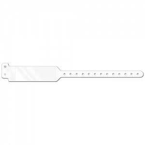 PDC Healthcare Confident Shield Wristbands - Confident Shield Poly Snap Adult Wristband, White - WBSHDA-9