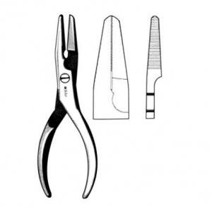 Sklar Flat Nose Plier - Flat Nose Plier with Side Cutter, Stainless Steel, Latex Free, Nonsterile - 40-1777