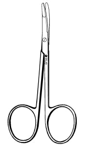 Sklar Blepharoplasty Scissors - Blepharoplasty Curved Scissors, Serrated, 4-3/4" - 47-1147