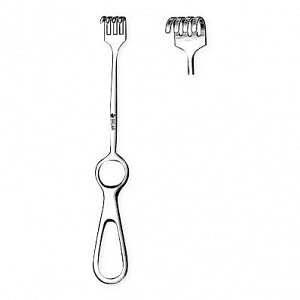 Sklar Sklar Volkman Retractors - Volkman Retractor, Ring Handle, 4-Prong, Blunt, 8" - 60-5814