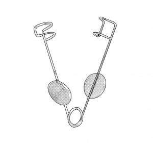 Sklar Alfonso Eye Speculum - Alfonso Infant Speculum, 1-3/4", 25 mm Spread - 65-1538