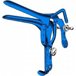 Sklar Sklar Blue Pederson Vaginal Speculum - Pederson Vaginal Speculum with Permanent Smoke Evacuation Tube, Size L - 91-5046