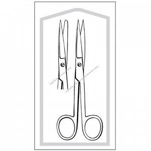 Sklar Econo Sterile Operating Scissors - Econo Sterile Operating Scissors, Straight, Sharp / Blunt, 5-1/2" - 96-2521