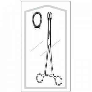 Sklar Econo Foerster Sponge Forceps - Sterile Foerster Sponge Forceps, Straight Serrated, 9.5" - 96-2532