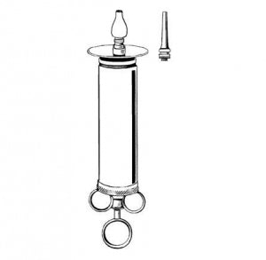 Sklar Ear Syringe With Shield Merit - Ear Syringe with Shield Merit Tip, Chrome, 2 oz. - 98-243