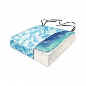 Skil-Care Sittin' Pretty Gel-Foam Seat Cushion - Sittin' Pretty Gel-Foam Cushion, Bimini Blue, 16" x 16" x 2.5" - 751200