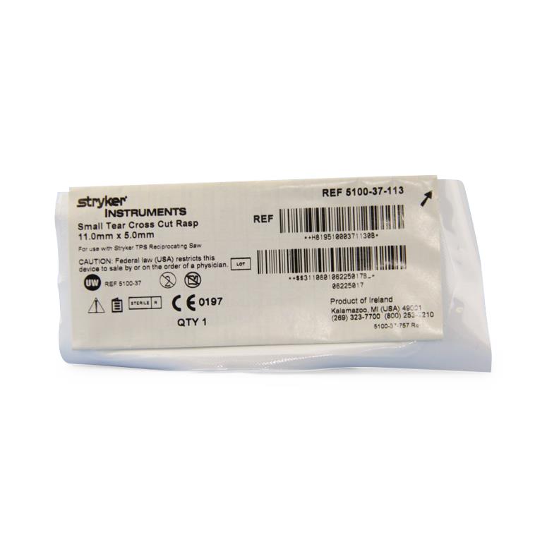 Stryker Rasp Stryker Cross Cut Tear Rasps - Tear Cross-Cut Rasp, Size L, 12.7 mm x ...