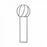 Stryker Round Fluted Bur - BUR, ROUND, FLUTED, MEDIUM, 6MM - 5120-010-060