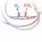 Salter Labs Divided Cannulas - Divided Capnography Cannula, Adult, Female Luer Style, 14' O2 Tube, 14' CO2 Tube - 4707F-14-14-25