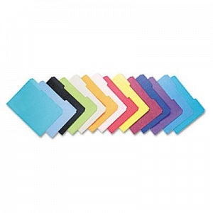 Smead Letter Size 1/3 Cut Interior File Folders - Interior File Folders, 11 pt. Stock, 1/3 Cut Top Tab, Letter, Assorted - 10229