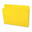 Smead 1/3 Cut Waterproof Poly File Folders - Yellow 1/3 Cut Top Tab Waterproof Poly File Folders, Letter Size - 10504