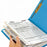 Smead Top Tab Classification Folders - Blue 6-Section 2/5 Cut Top Tab Classification Folder with 2 Dividers, Letter Size - 14001