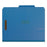 Smead Manufacturing Co. 100% Recycled Pressboard Classification Folder - Blue Letter-Sized Six-Section Recycled 25 pt. Pressboard Classification Folders - 14062
