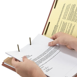 Smead Manufacturing Co. 100% Recycled Pressboard Classification Folder - Red Legal-Sized Six-Section Recycled 25 pt. Pressboard Classification Folders - 19023