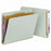 Smead Pressboard End-Tab Classification Folder - Pressboard End Tab Classification Folder, Letter, 4-Section, Gray-Green - 26800