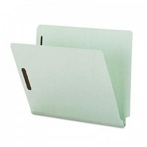Smead Pressboard Double-Fastener Expanding File Folders - Gray-Green Pressboard Double-Fastener File Folders with 2" Expansion, Letter-Size - 34715