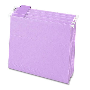 Smead 1/5 Cut Hanging File Folders - Colored Hanging File Folders, Letter, 1/5 Tab, Lavender - 64064