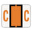 Smead A-Z Color-Coded Bar-Style End-Tab Labels - Dark Orange "C" Color-Coded Bar-Style End-Tab Labels - 67073