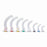 SunMed Color-Coded Guedel Airways - Disposable Guedel Oral Airway Set, Color-Coded - 1-1504-00